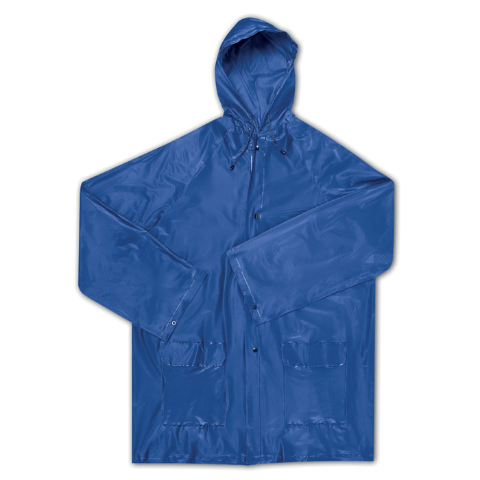 EVA Raincoat with Attached Hood and Flapped Pockets - Scone