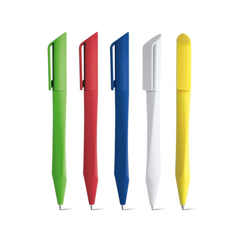 This is a ballpoint pen that comes with a twist clip. It also has a cooling feature. - Lutterworth