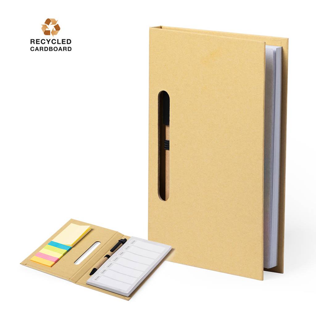 Eco-Friendly Notepad and Ball Pen Set with Weekly Planner - Prestwick