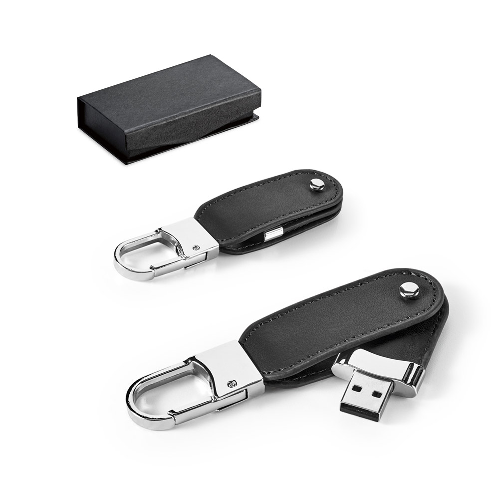 8GB PU USB-Stick mit Karabinerclip - Sankt Kanzian