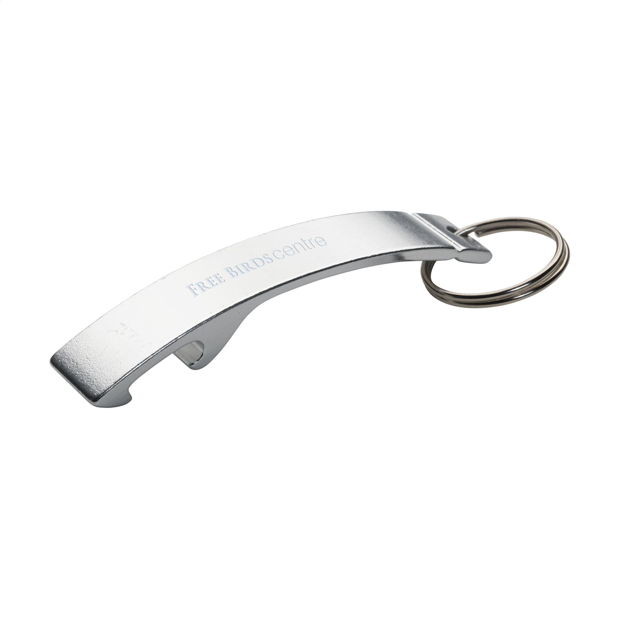 Curved Aluminum Keychain Opener - Penn printed with logo