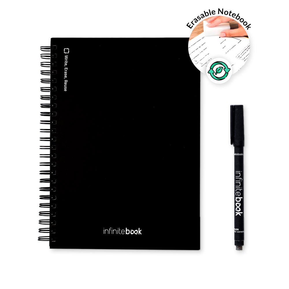 INFINITEBOOK A5 STARTER KIT. Set includes an “Infinity Journal”, cleaning set, marker, and marker holder