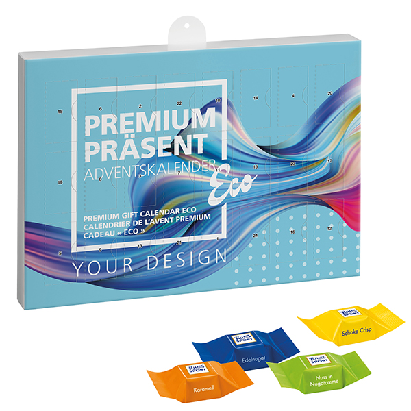 Premium Eco Advent Calendar with Ritter Sport Chocolate Cubes - Cambridge