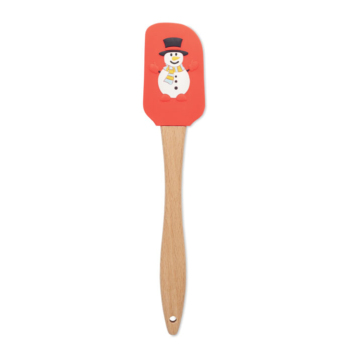 Christmas Silicone Spatula with Seasonal Design and Wooden Handle - Inglesham