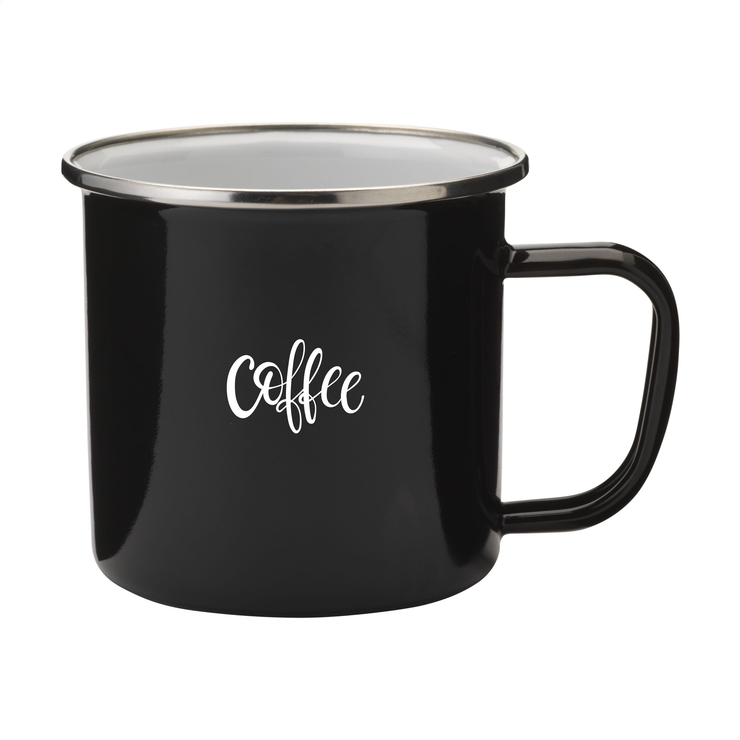 Retro Silver Enamel Mug 350ml - Kingston upon Thames