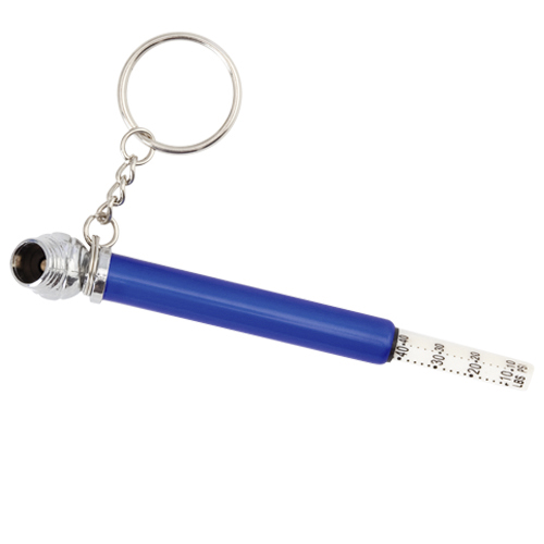 A keychain with a tire pressure gauge made of aluminum body - Edinburgh