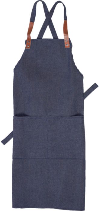 Durable Denim Apron with Shoulder Straps - Itchen Valley
