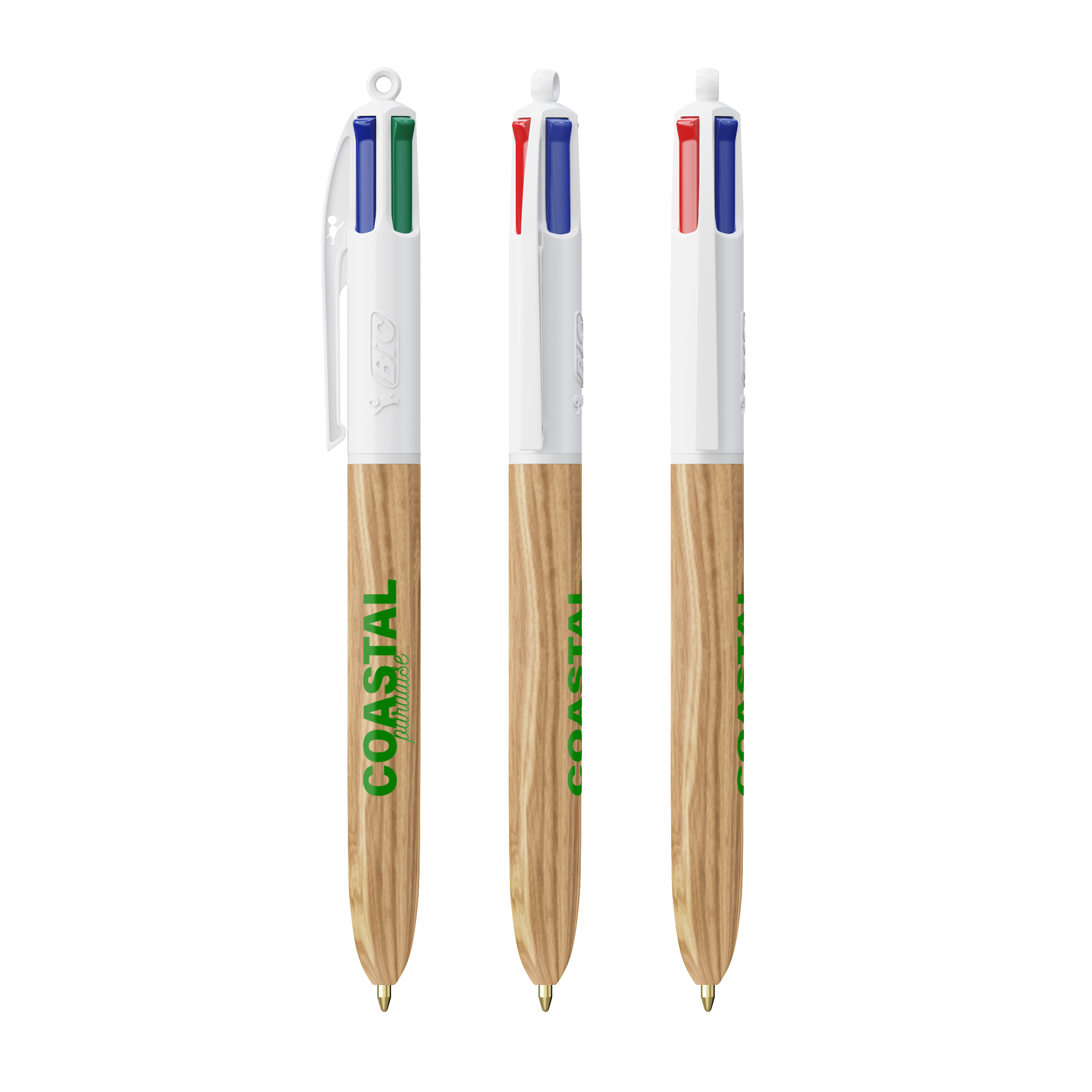 4-Color Wood Style Pen - Folkestone
