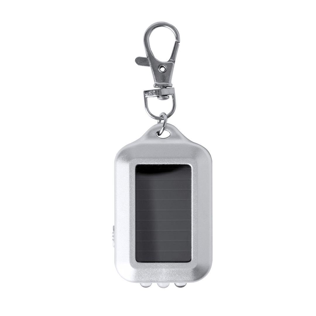 Luminous Solar Keychain - Kirkby Mallory printed with logo