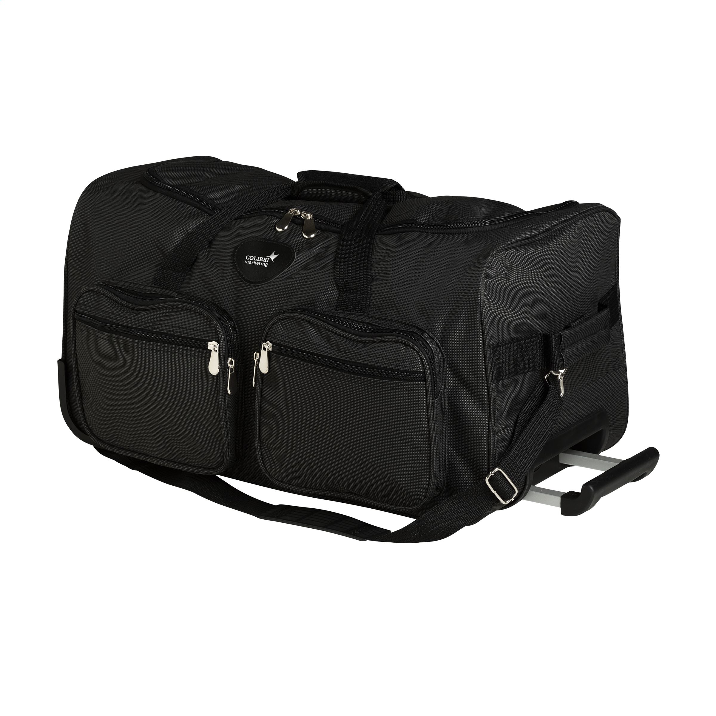 Exclusive Duo-tone Checkered Luggage Trolley Bag - Battersby