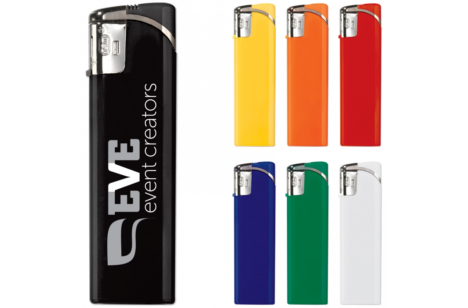 Electronic Refillable Lighter with Silver Cap - Isle of Man