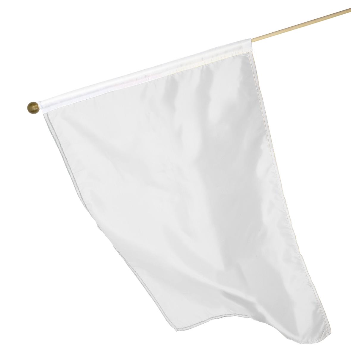 White flag with sublimation print and a wooden stick - Oxenholme
