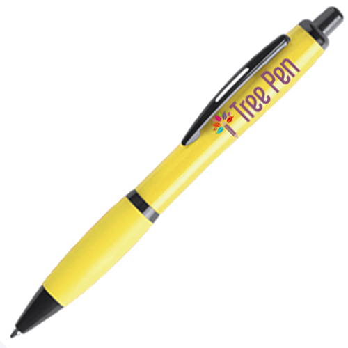 Two-Tone Fluorescent Push-Up Ballpoint Pen - Rottingdean