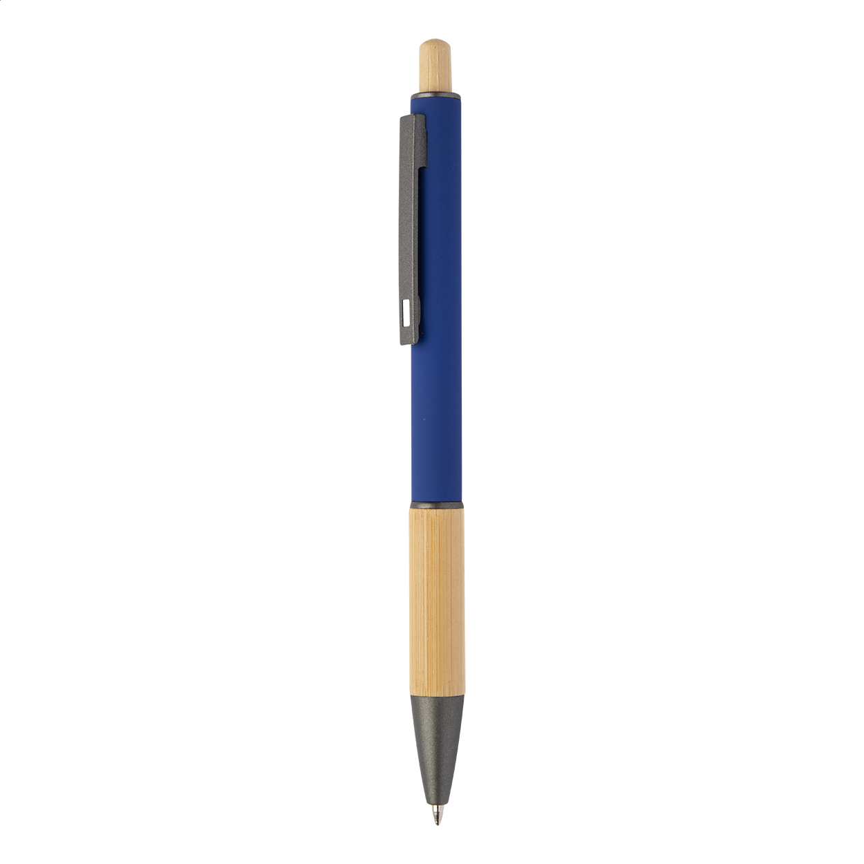 Bogri recycled aluminium and bamboo ballpoint pen with logo