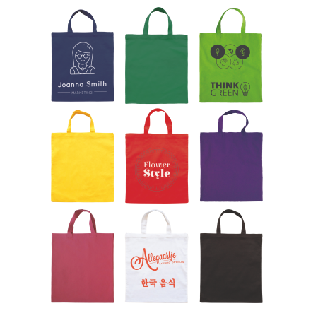 A cotton bag in a variety of colors that is equipped with short handles - Doddington