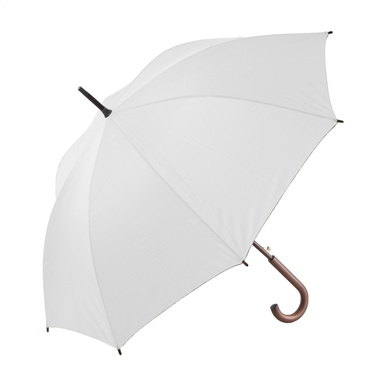 Elegant Auto-Open Wooden Umbrella - Forfar printed with logo