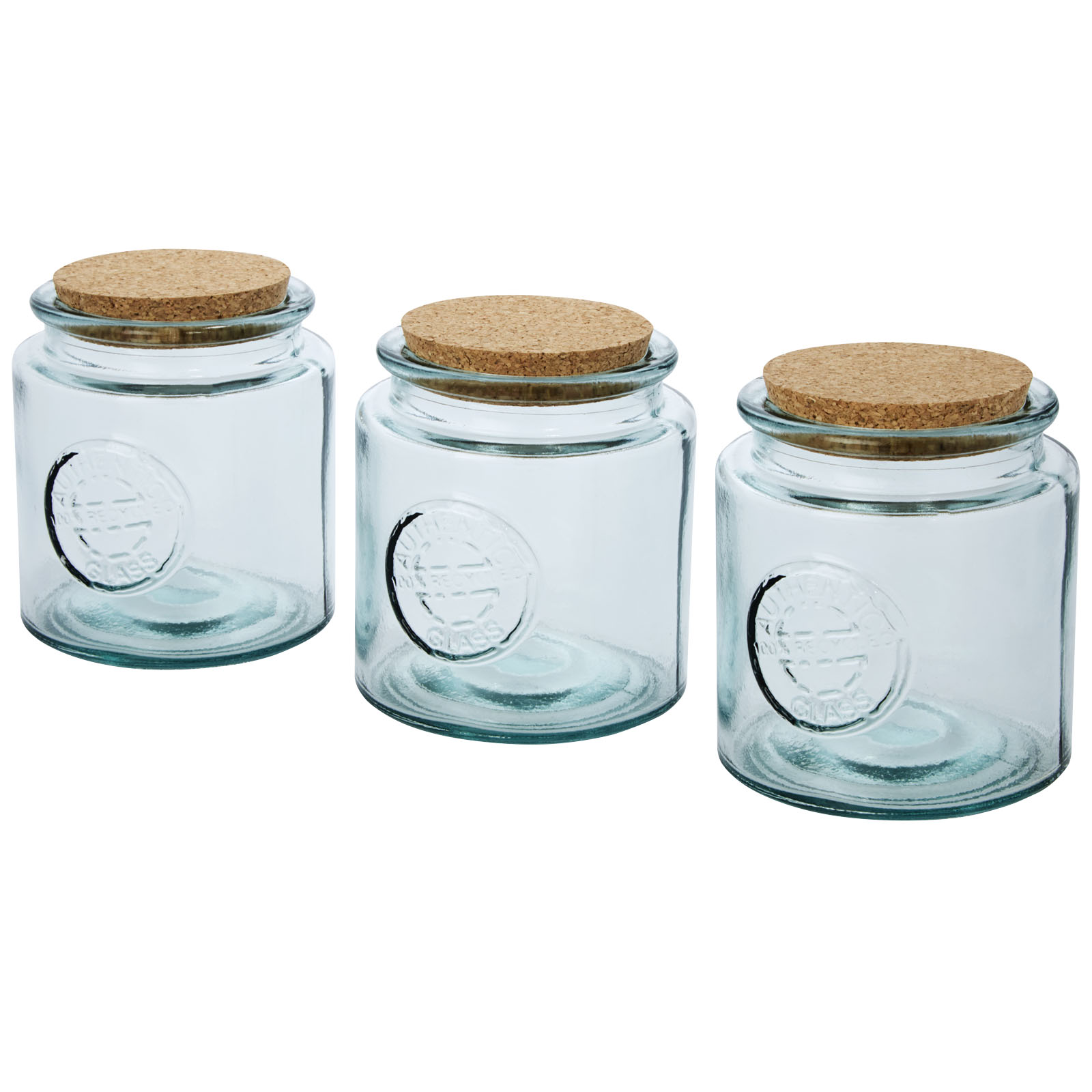 3-Piece Recycled Glass Jar Set 800ml - Hitchin