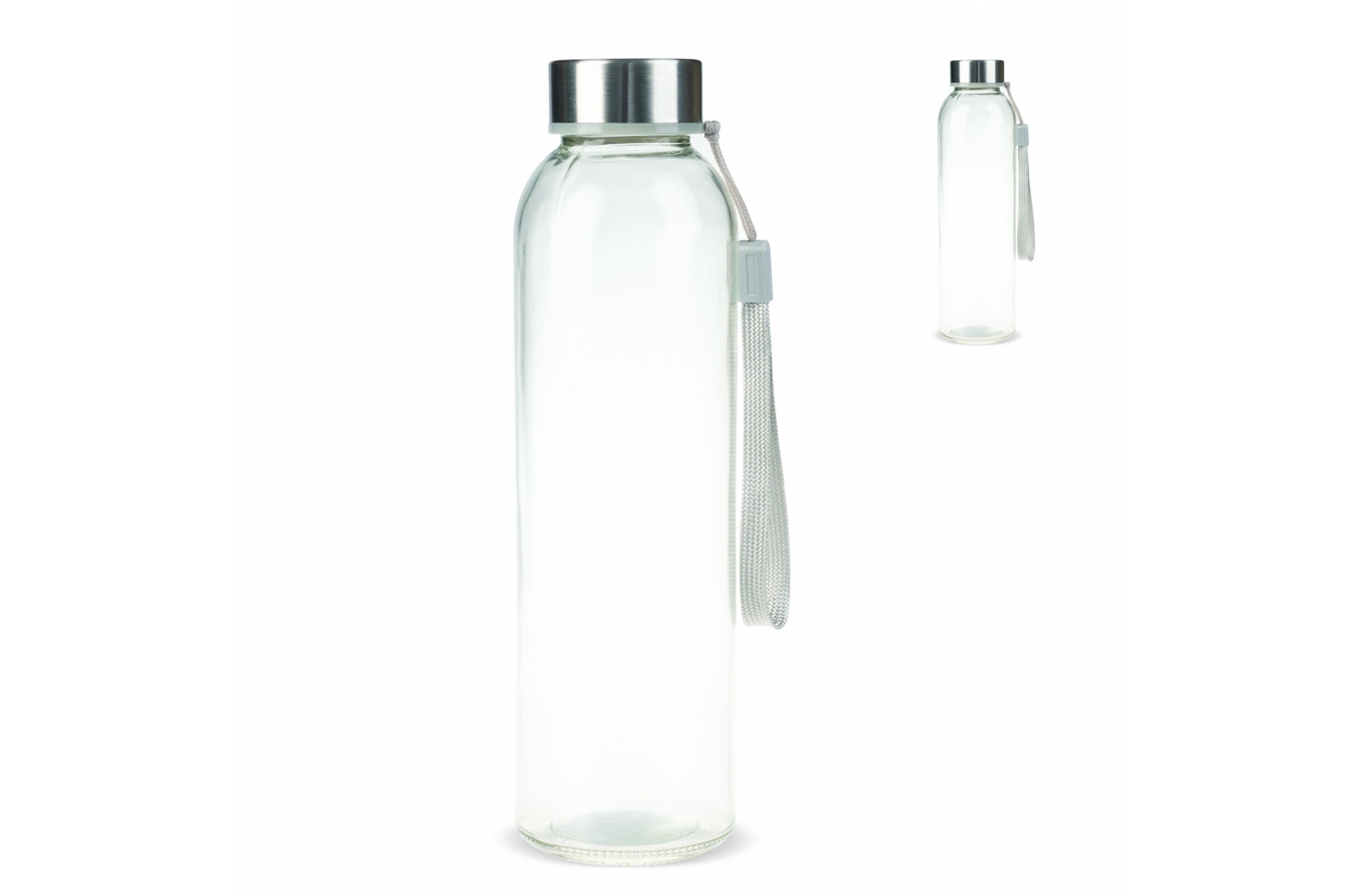 Glass Water Bottle with StrapCap 500ml - Little Faringdon - Leeds  