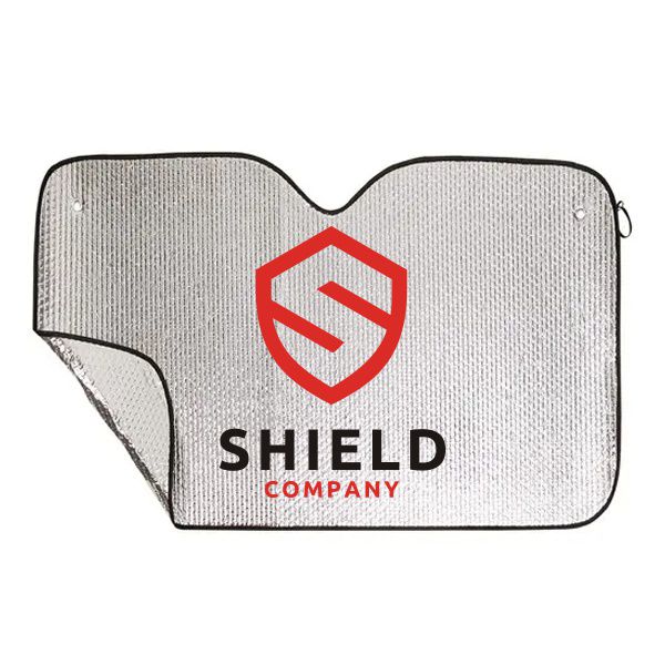 Metallic Silver Aluminum Sunshade with Bubble - Knockholt