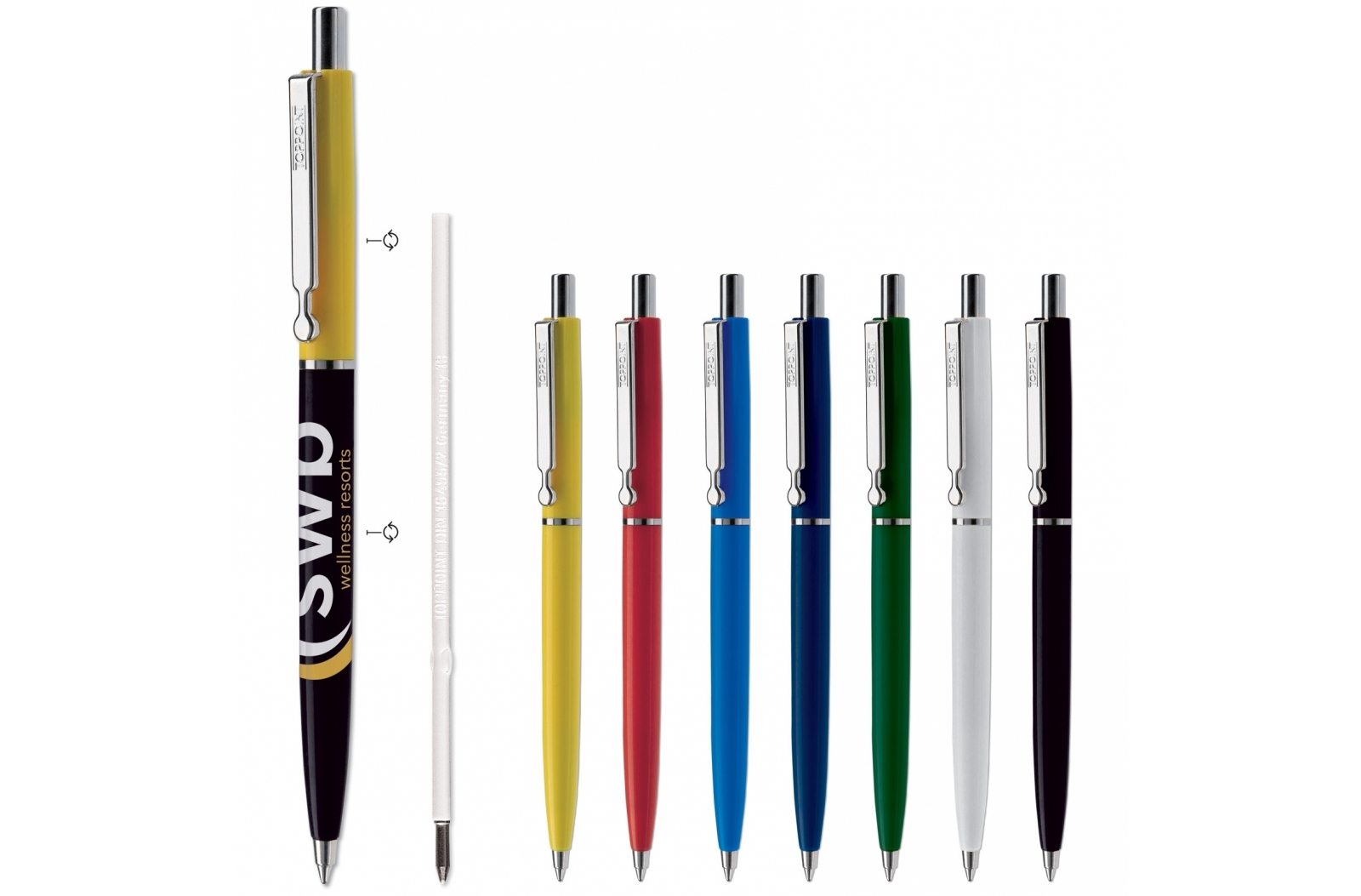 Customizable Metal Ball Pen with Synthetic X20 Refill - Saltwood