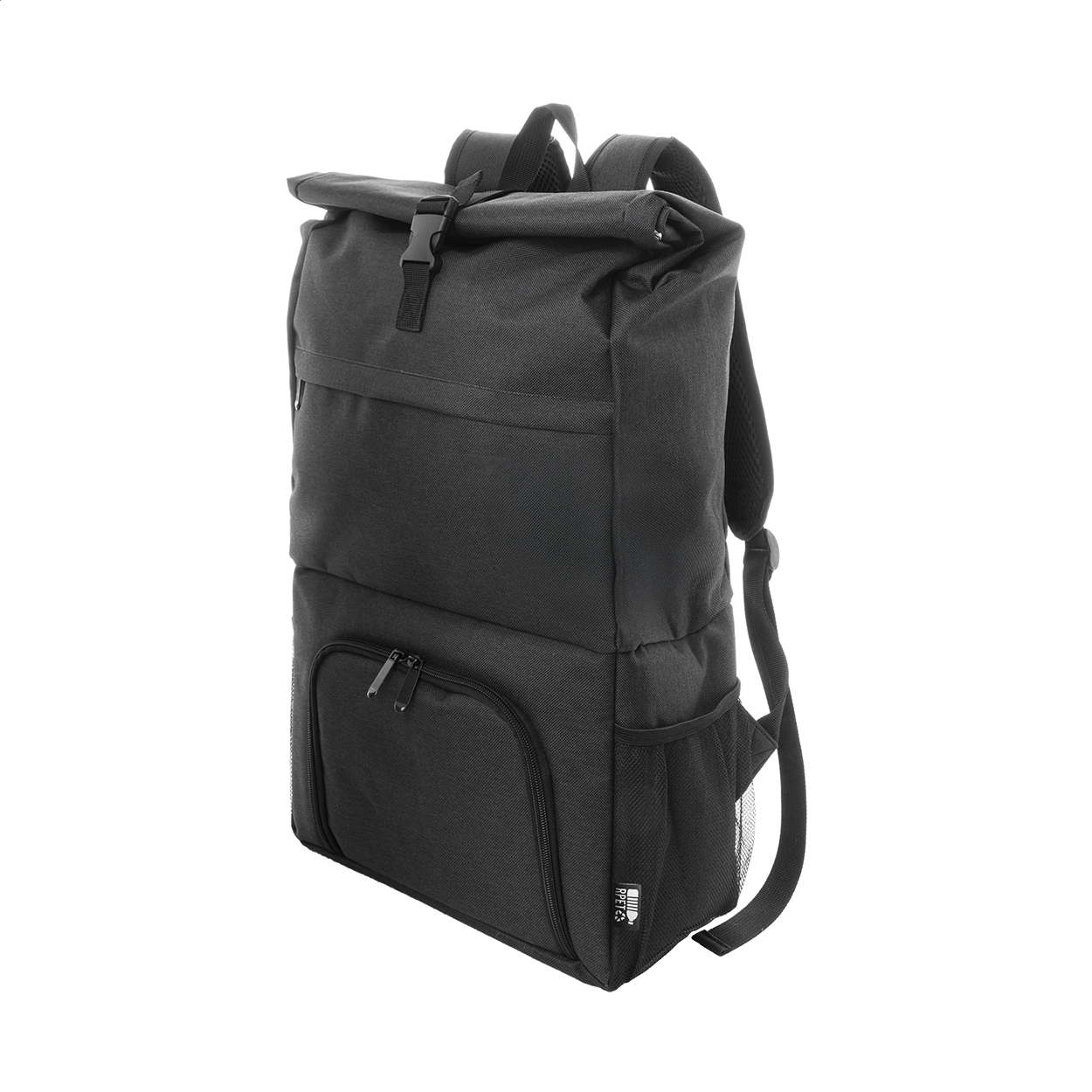 Chilltop RPET rolltop cooler backpack with lunch box compartment