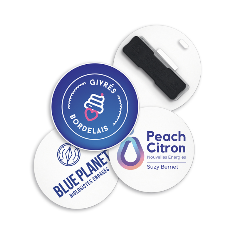 Runder Magnet-Kunststoff-Button - Bad König