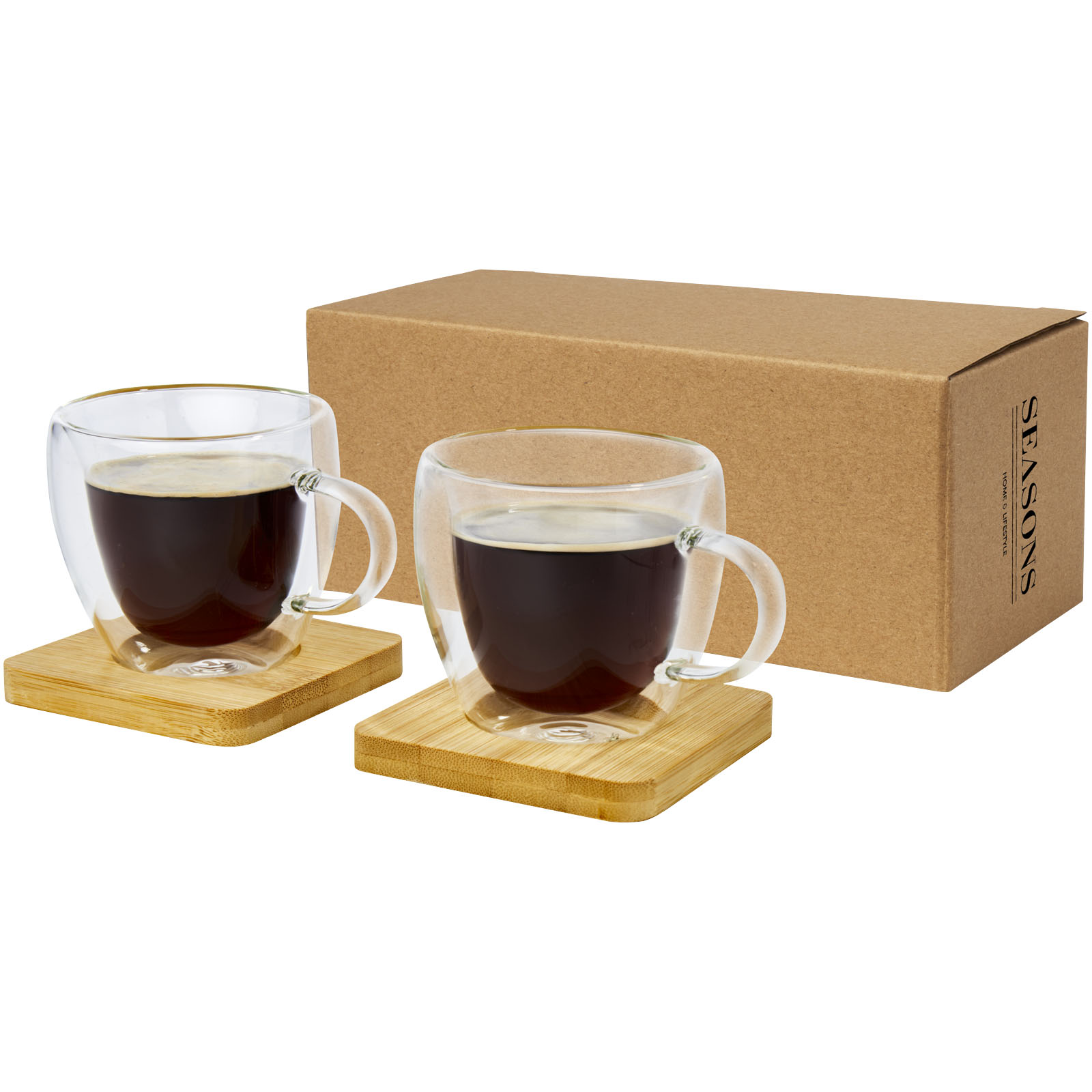 Set of Bamboo Thermal Glasses - Wick