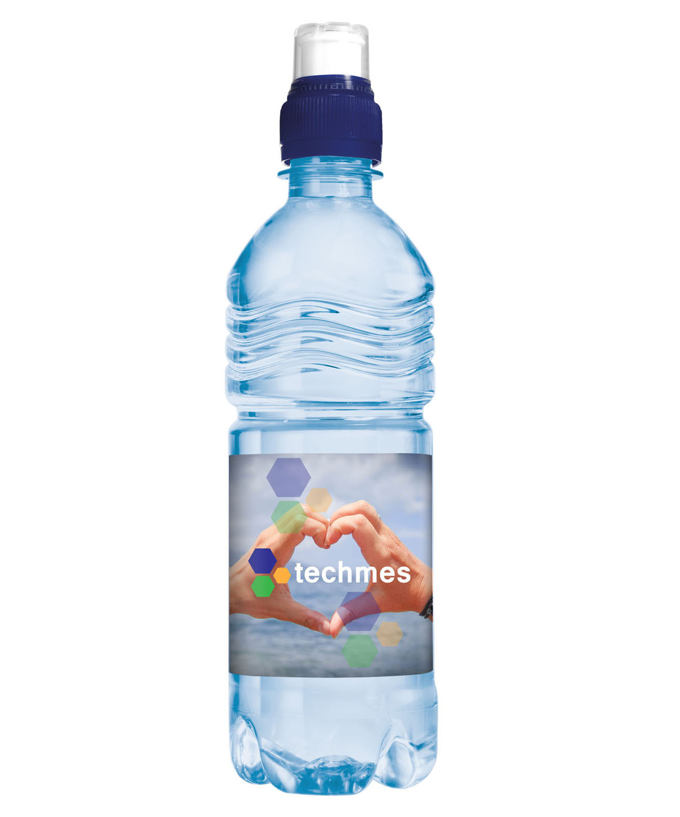500 ml blaue Sportkappe Frühlingswasserflasche - Saarbrücken 