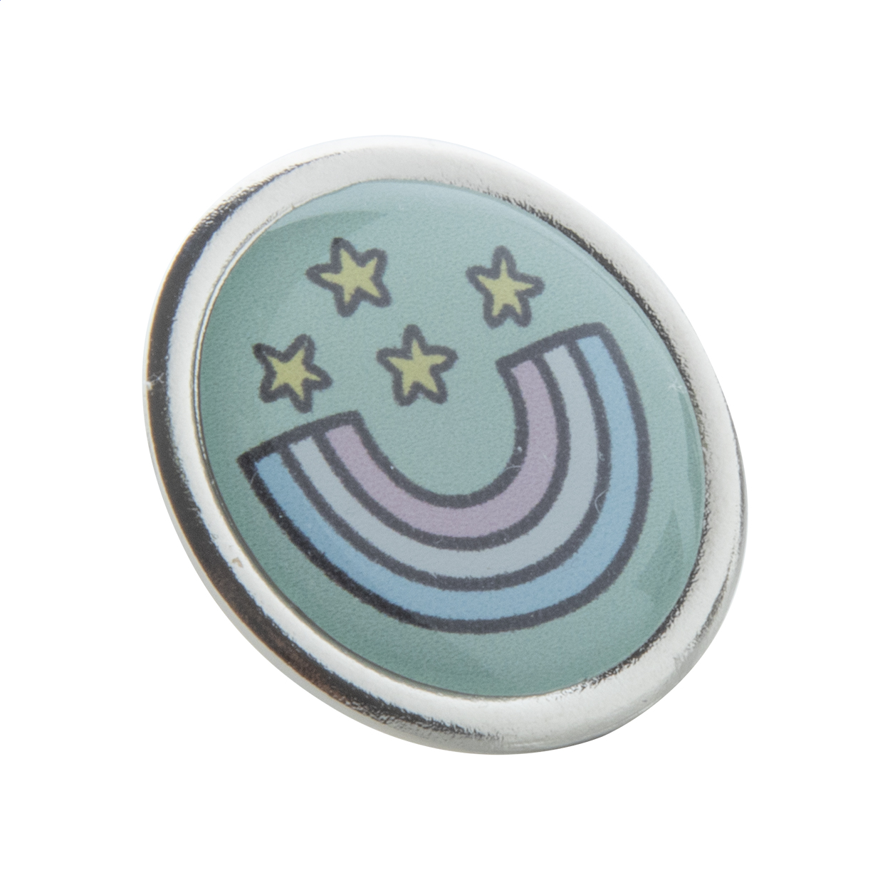 Read runder Metall-Pin/Anstecker mit Logo und Epoxid-Doming bedrucken mit Logo