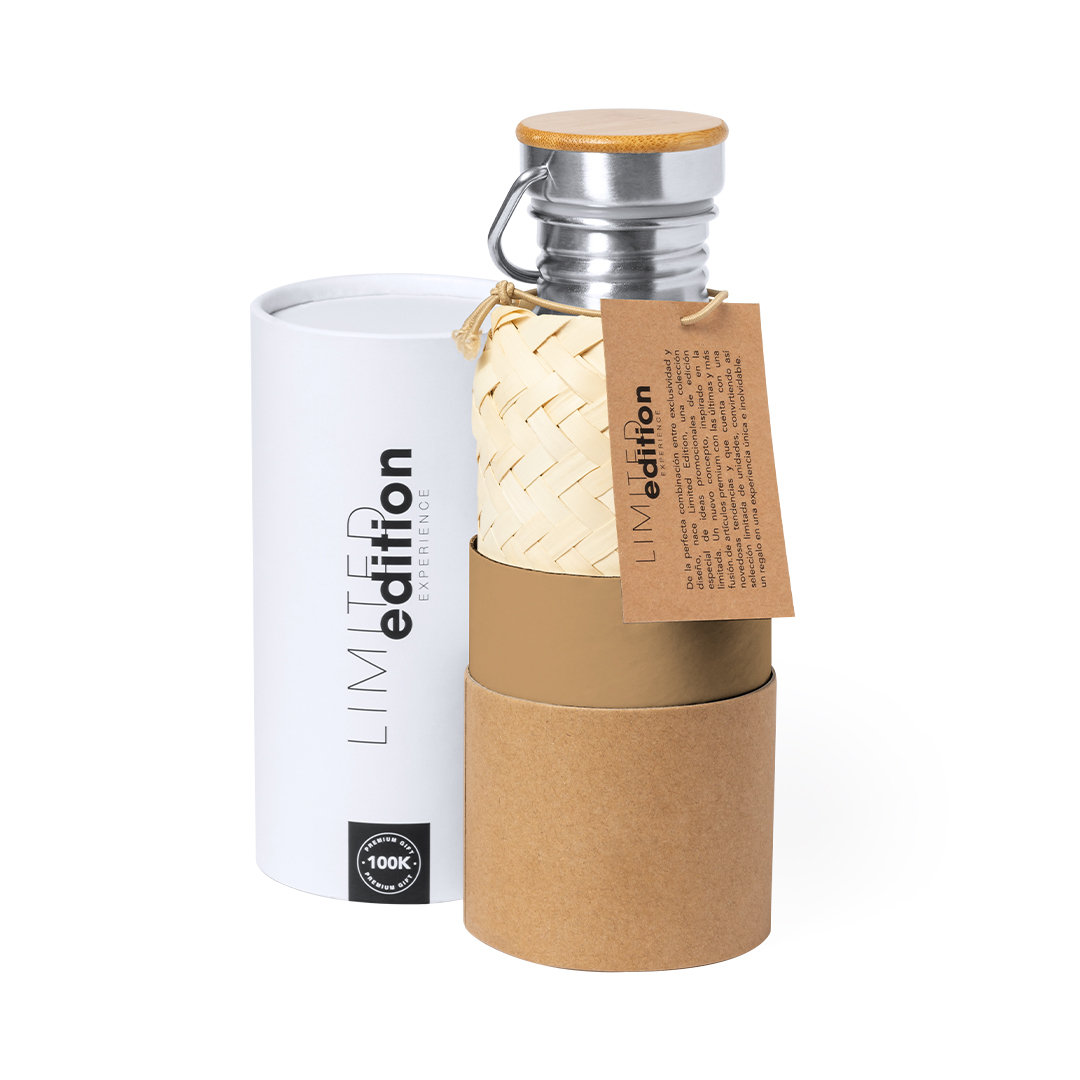 Limited Edition Eco-Design Stainless Steel Bottle with Bamboo Base - Newtownabbey