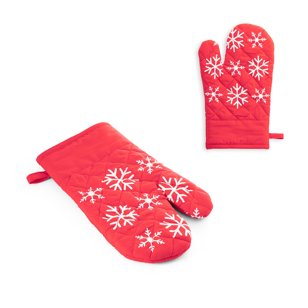 Festive Comfort Kitchen Gloves - Ullapool printed with logo