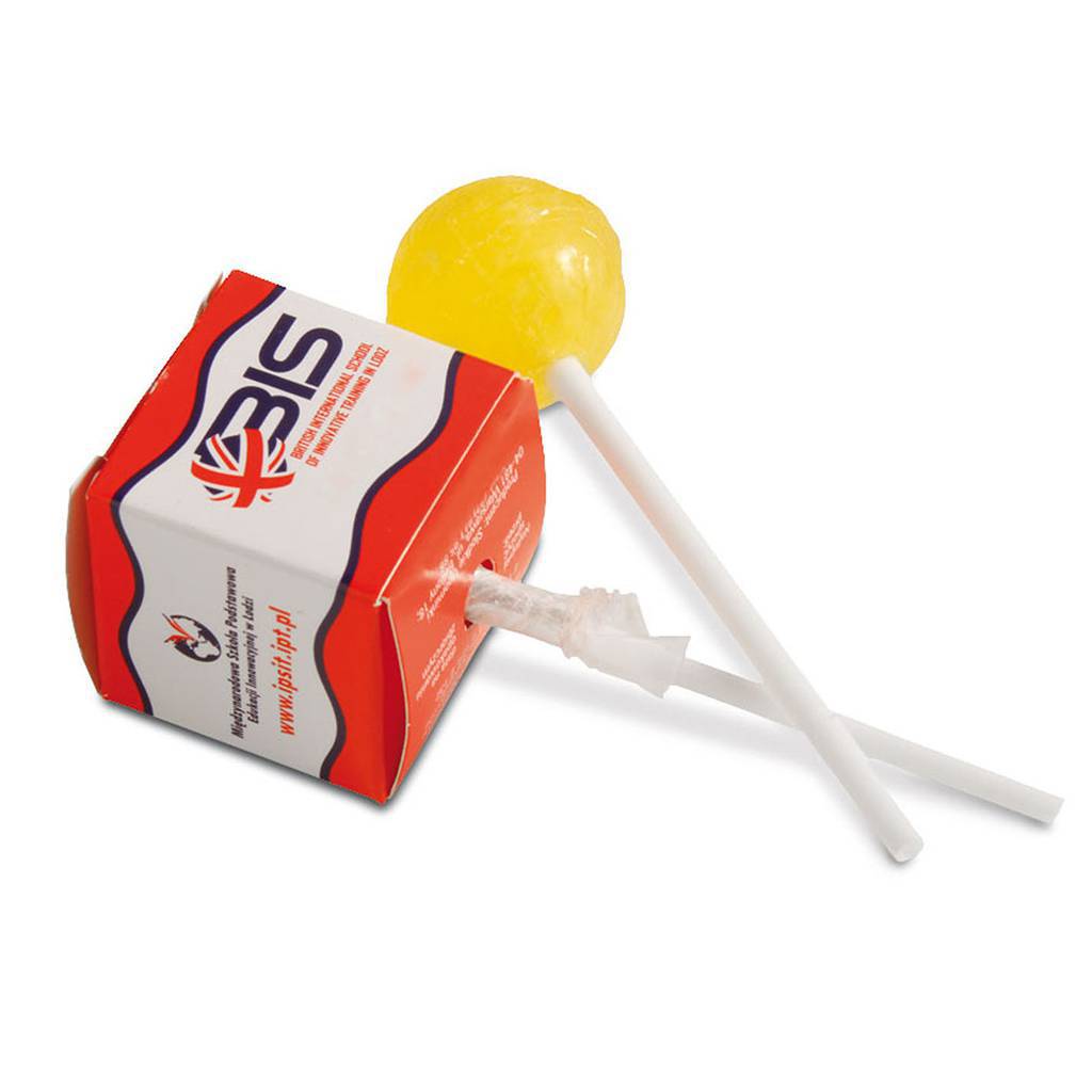 Assorted Fruit Flavour Lollipop in White Square Box - Thurmaston