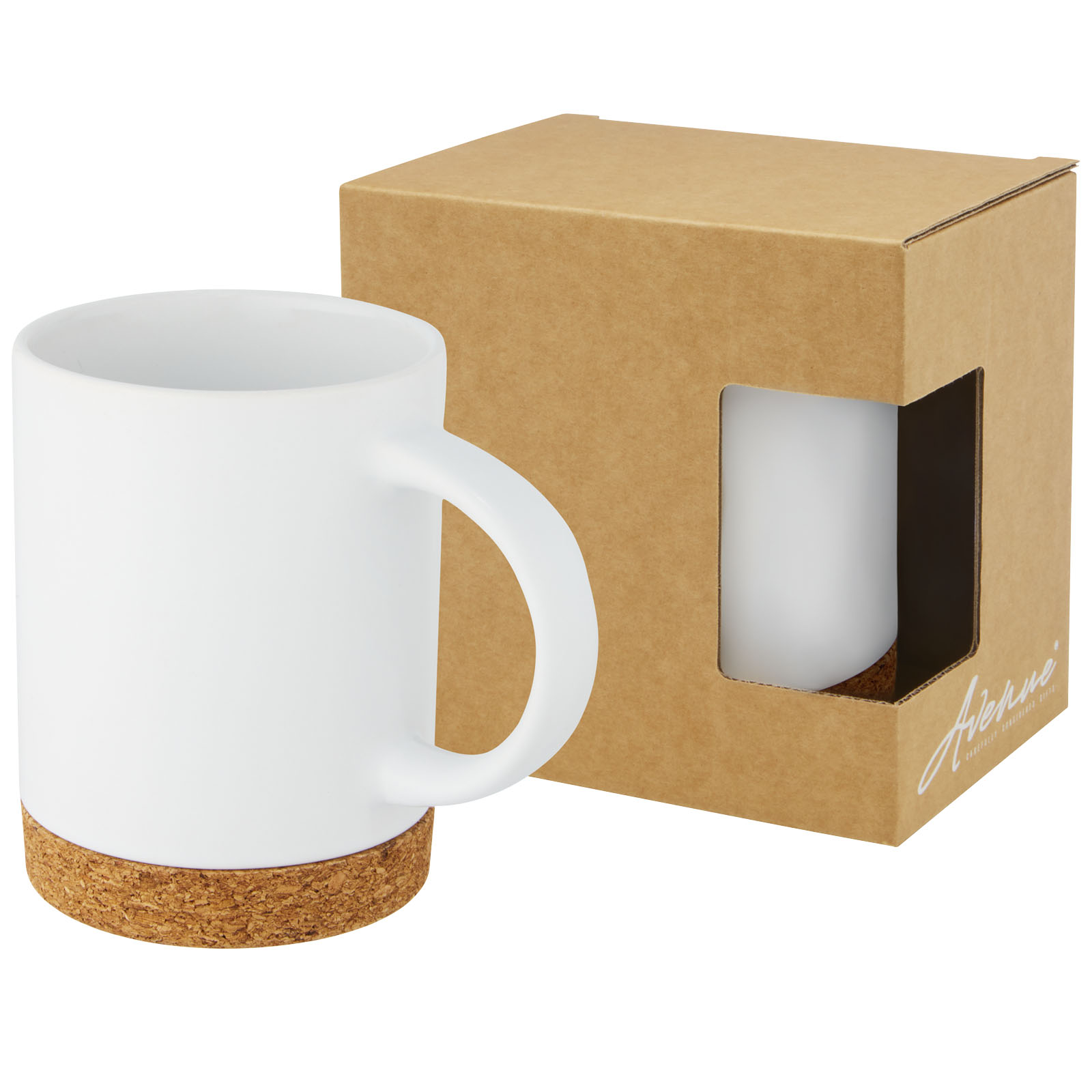 Contemporary Ceramic Mug with Cork Base 425ml - Bloxwich