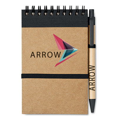Recycled Paper Notebook with Matching Pen - Dunollie