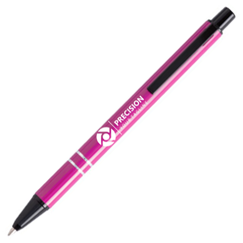 Two-Tone Aluminum Body Push-Up Ballpoint Pen - Amersham