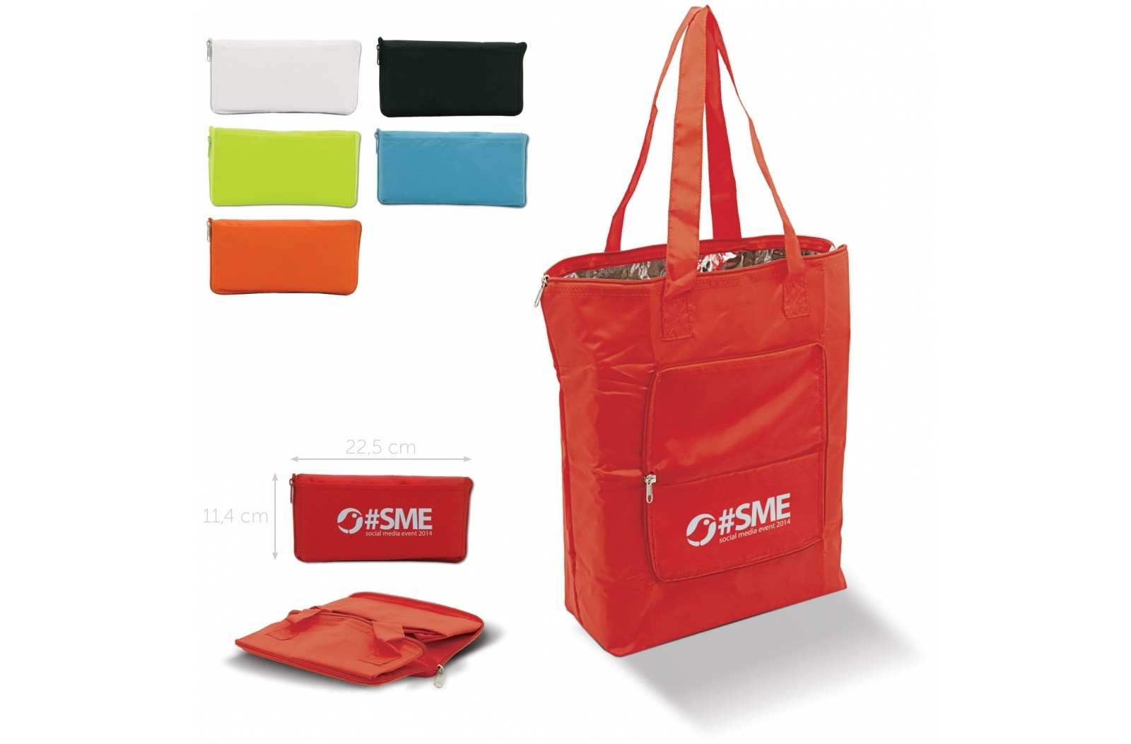 Foldable Portable Cool Bag with Additional Side Compartment - Banbury