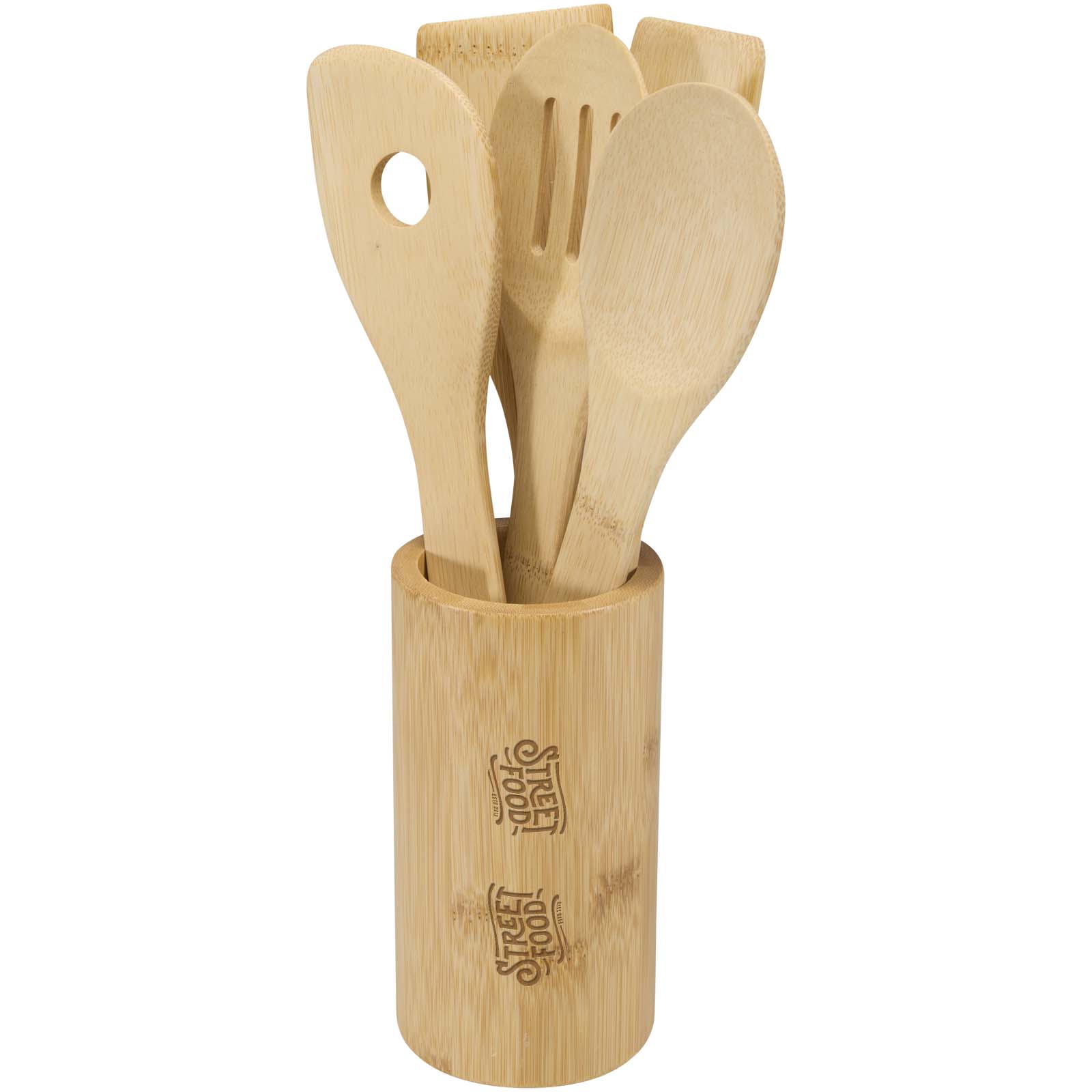 Bamboo kitchen utensil set