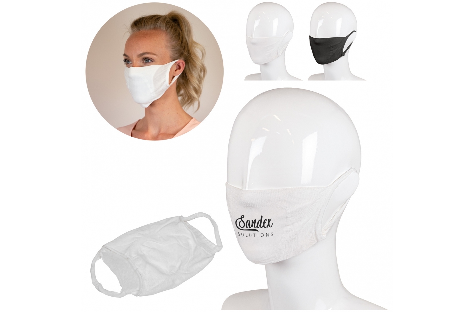 Double layer reusable face mask with space for a filter - Alwington - Bray