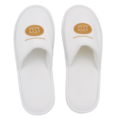 Pair of Velvet Closed Toe Slippers - Alne