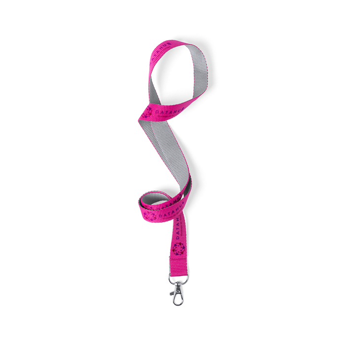 A two-colored lanyard made from polyester featuring a metallic carabiner - Great Rissington