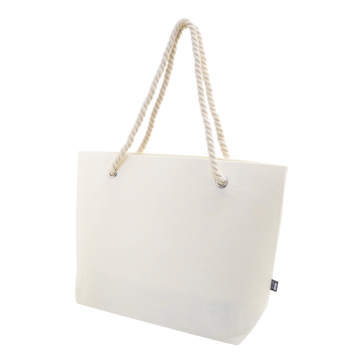 Refelt Beach RPET felt beach or shopping bag with cotton cord handles
