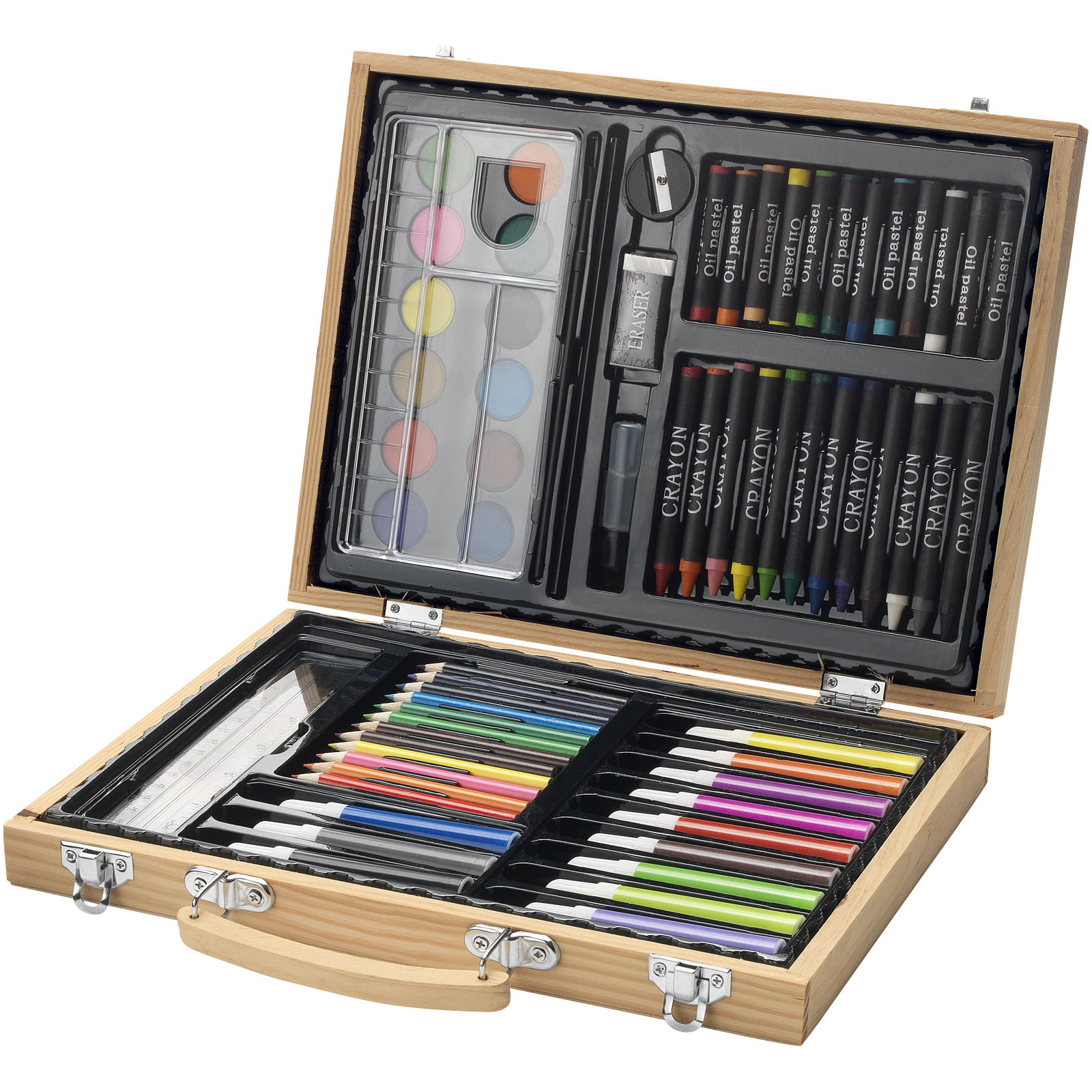 Art Supplies Kit in Wooden Case - East Goscote