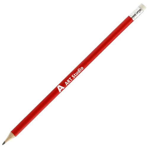 Glossy Colored Wooden Pencil with Eraser - Mountsorrel