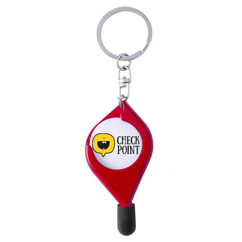 A creatively designed keychain coin that includes a touch pointer and a detachable coin. - Goole