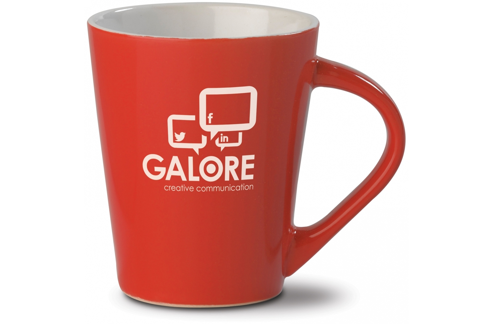 Bright Red Conical Mug from 'Nice' Collection 250ml - Gretton