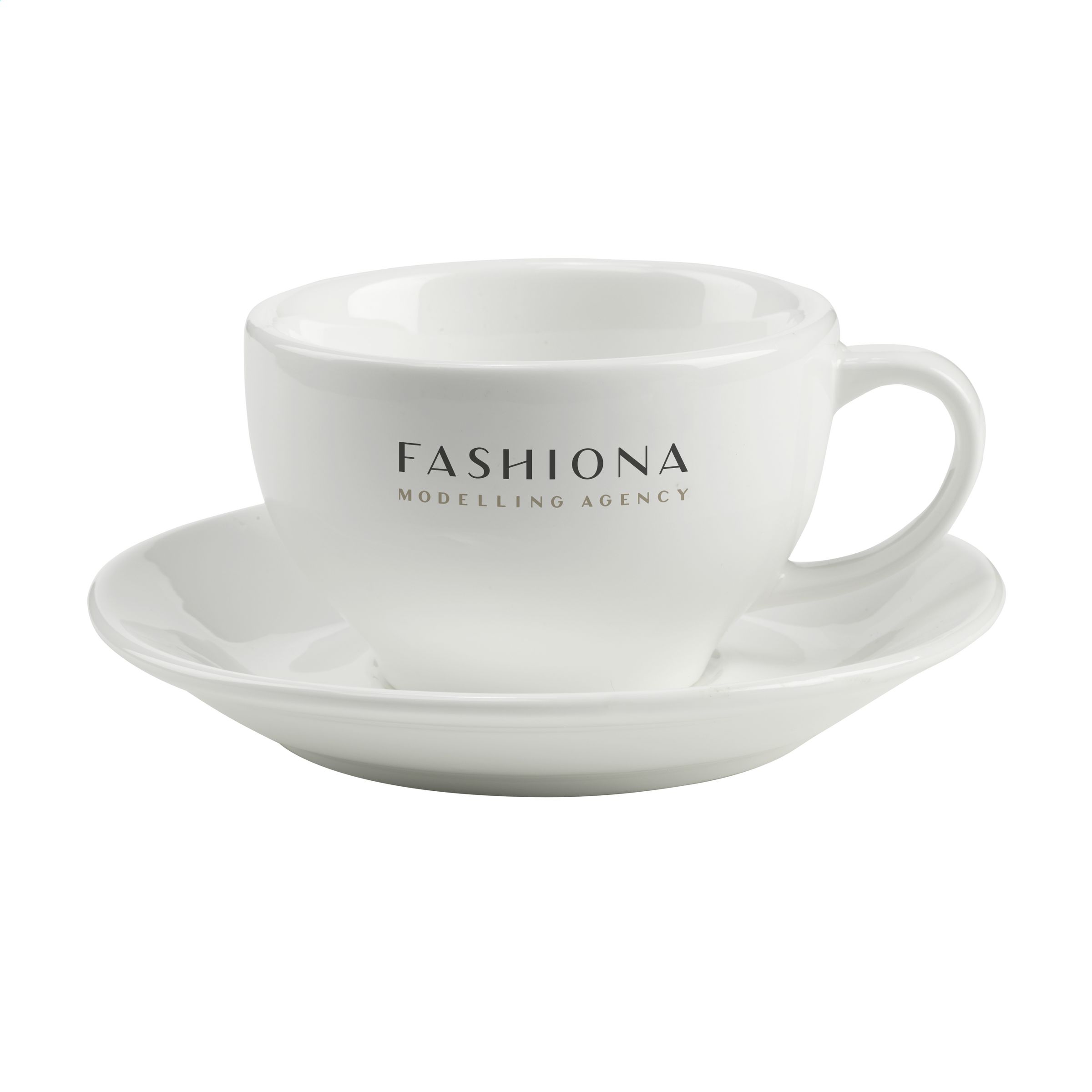 High-quality cappuccino cup and saucer - Kettlewell - New Alresford