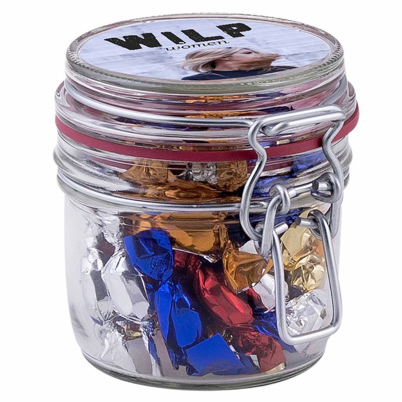 0.25 Liter Glass Jar with Full Colour Doming or Sticker - Penwortham