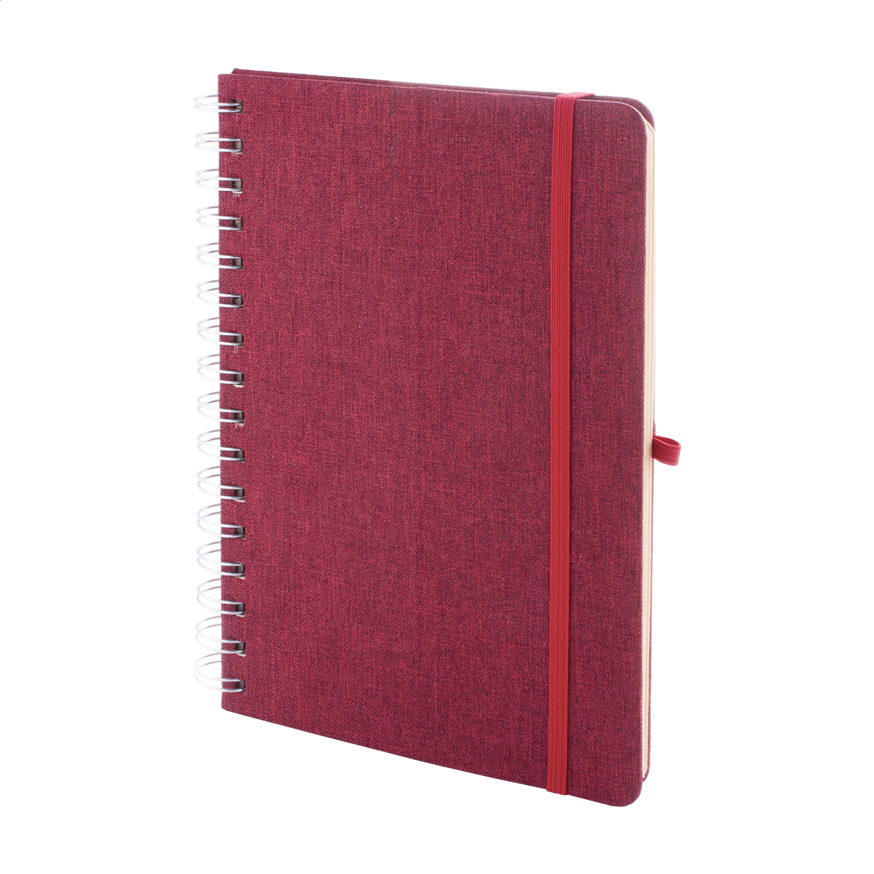 Holbook A5 RPET spiral notebook with phone holder and logo