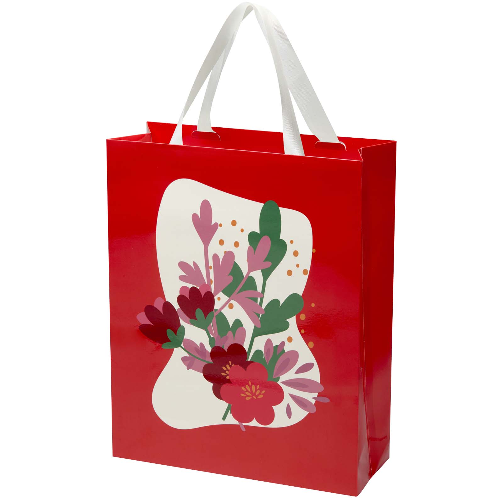 Bolsa de papel Smartfold 210 g/m² con asas de cinta y logo, 31 x 12 x 39 cm