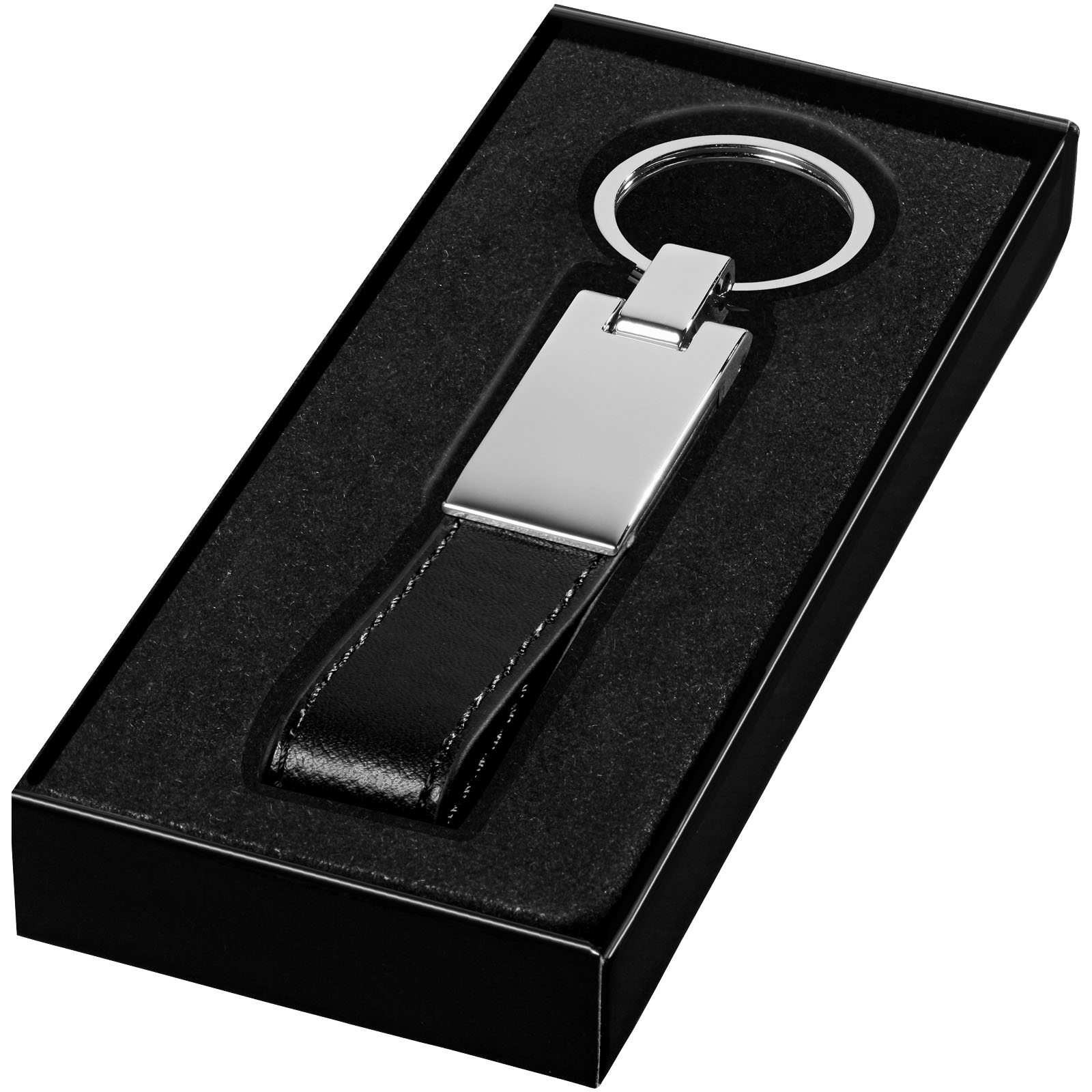 Black Silver Keychain - Caldicot